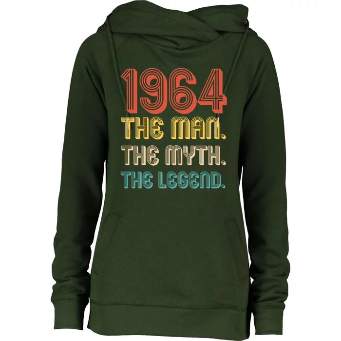 The Man The Myth The Legend 1964 60th Birthday Womens Funnel Neck Pullover Hood