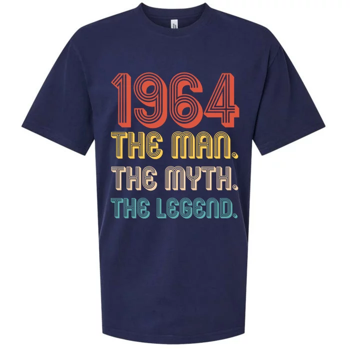 The Man The Myth The Legend 1964 60th Birthday Sueded Cloud Jersey T-Shirt