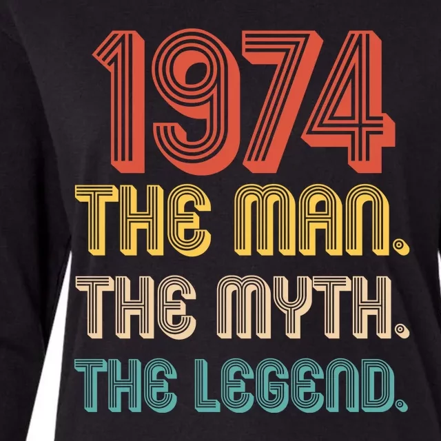 The Man The Myth The Legend 1974 50th Birthday Womens Cotton Relaxed Long Sleeve T-Shirt