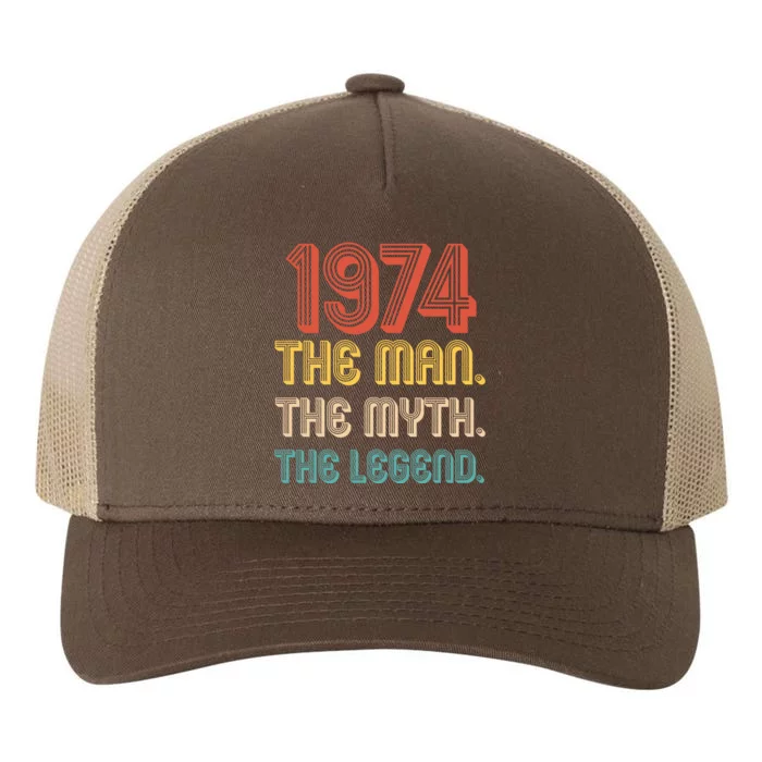 The Man The Myth The Legend 1974 50th Birthday Yupoong Adult 5-Panel Trucker Hat