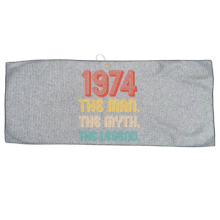 The Man The Myth The Legend 1974 50th Birthday Large Microfiber Waffle Golf Towel