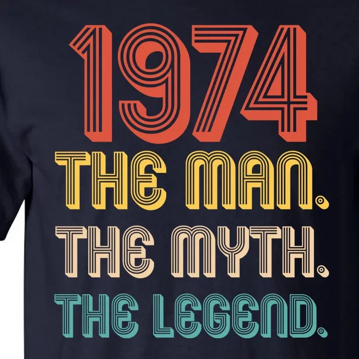 The Man The Myth The Legend 1974 50th Birthday Tall T-Shirt