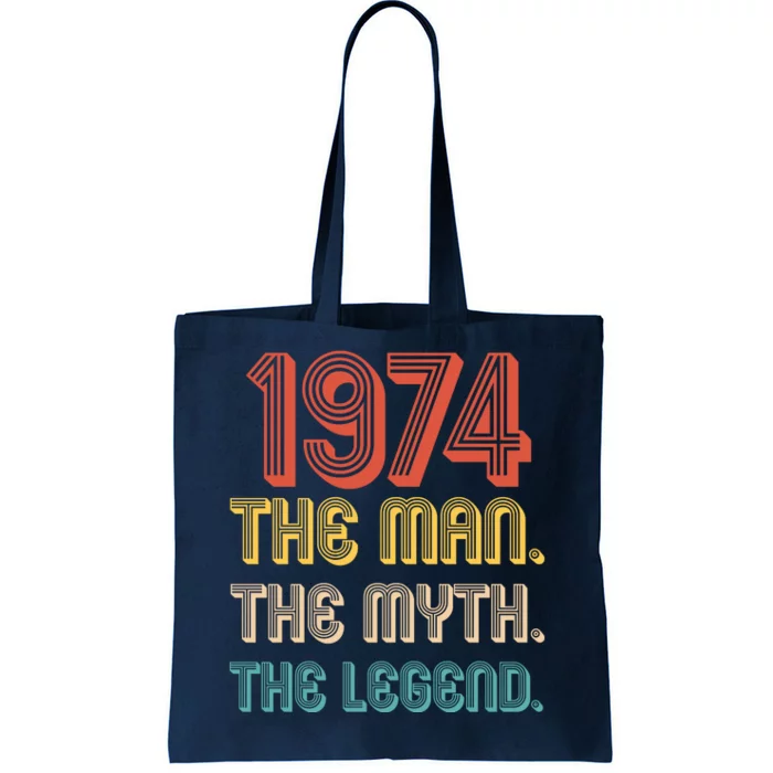 The Man The Myth The Legend 1974 50th Birthday Tote Bag