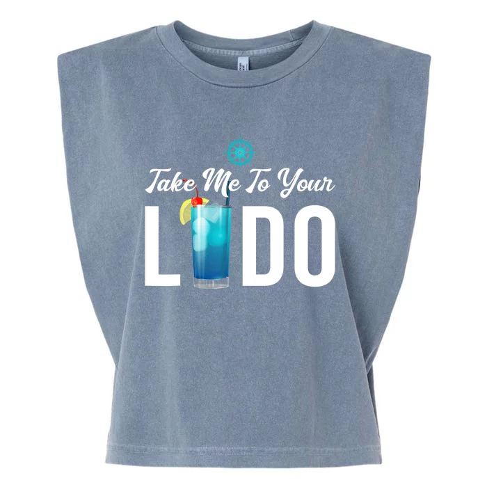 Take Me To Your Lido Cruise Essentials Ship Life Wear Gifts Garment-Dyed Women's Muscle Tee