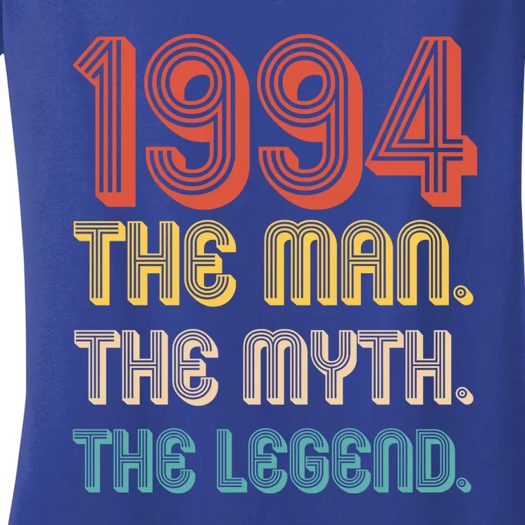 The Man The Myth The Legend 1994 30th Birthday Women's V-Neck T-Shirt