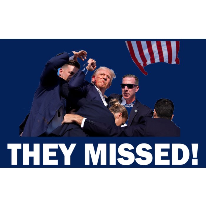 They Missed! Trump Got Shot Failed Assassination Bumper Sticker