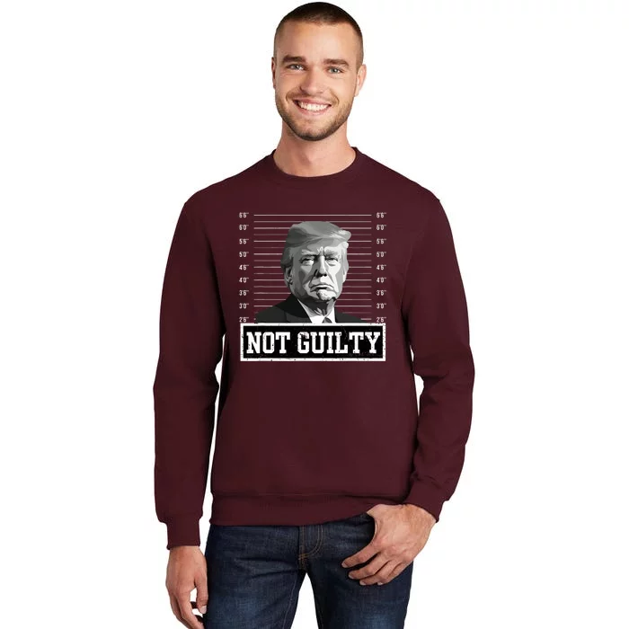 The Mugshot Trump Not Guilty Tall Sweatshirt