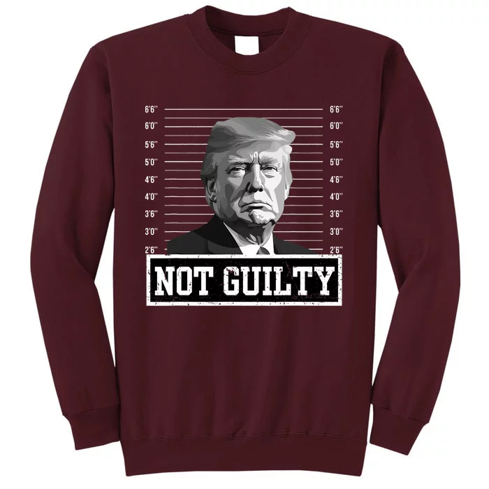 The Mugshot Trump Not Guilty Tall Sweatshirt