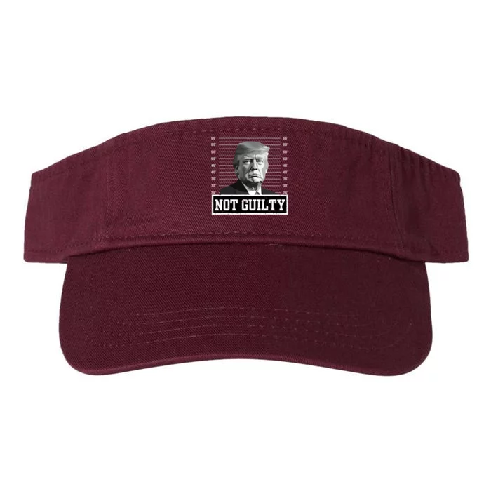 The Mugshot Trump Not Guilty Valucap Bio-Washed Visor