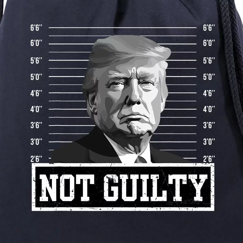 The Mugshot Trump Not Guilty Drawstring Bag