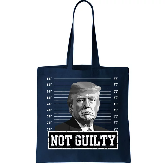 The Mugshot Trump Not Guilty Tote Bag