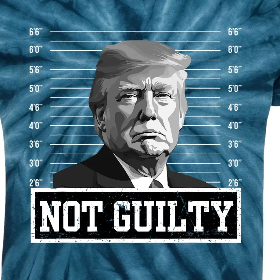 The Mugshot Trump Not Guilty Kids Tie-Dye T-Shirt