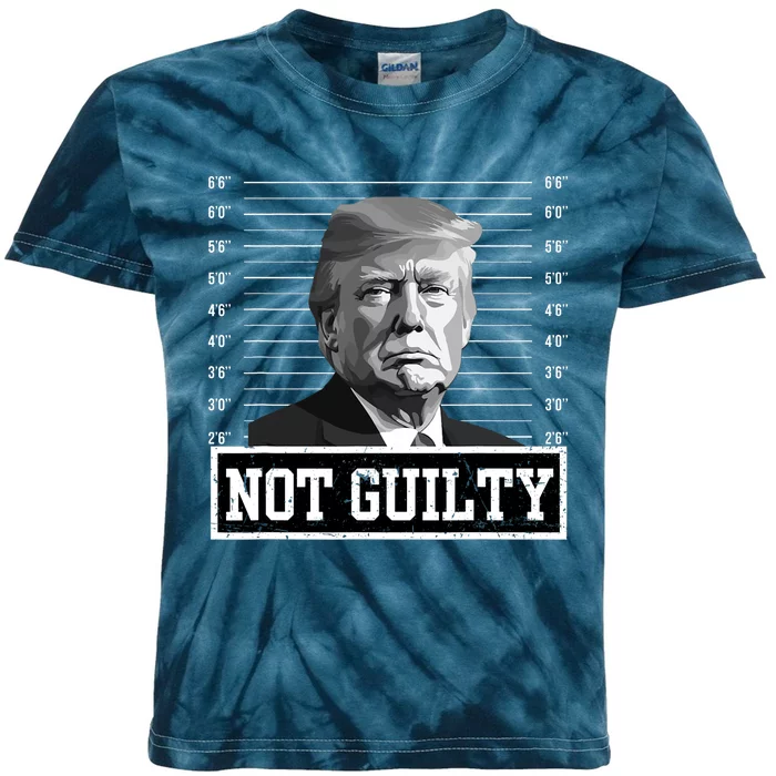 The Mugshot Trump Not Guilty Kids Tie-Dye T-Shirt