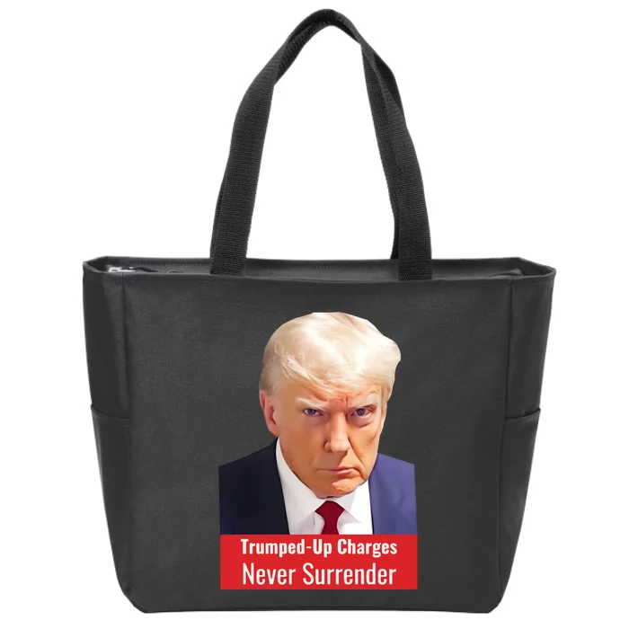 Trump Mugshot Trumped Up Charges Zip Tote Bag