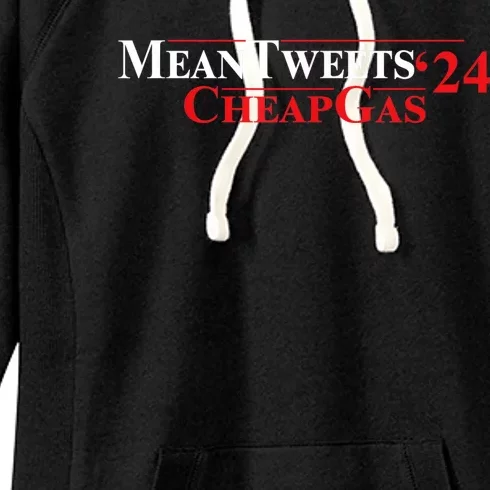 TRUMP Mean Tweets And Cheap Gas 2024 Women's Fleece Hoodie