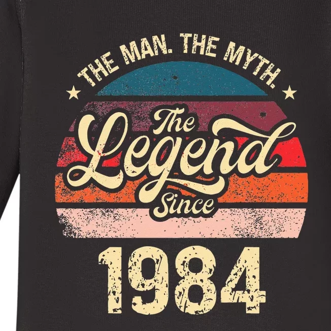 The Man The Myth The Legend Since 1984 Birthday Baby Long Sleeve Bodysuit