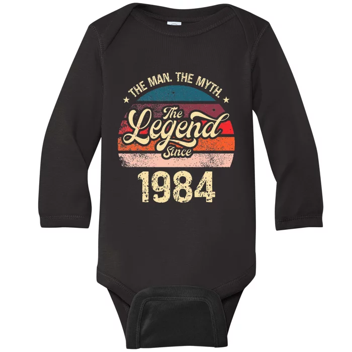 The Man The Myth The Legend Since 1984 Birthday Baby Long Sleeve Bodysuit