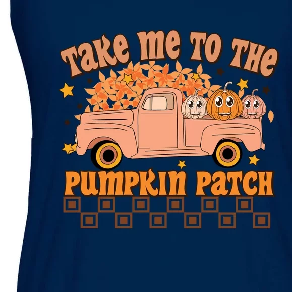 Take Me To The Pumpkin Patch Fall Vibes Autumn Season Thanksgiving Pumpkin Spice Ladies Essential Flowy Tank