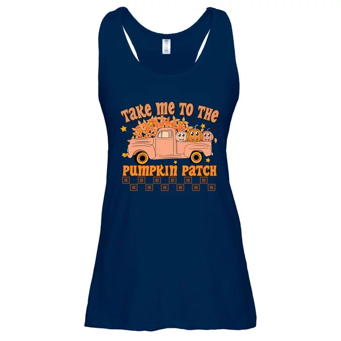 Take Me To The Pumpkin Patch Fall Vibes Autumn Season Thanksgiving Pumpkin Spice Ladies Essential Flowy Tank