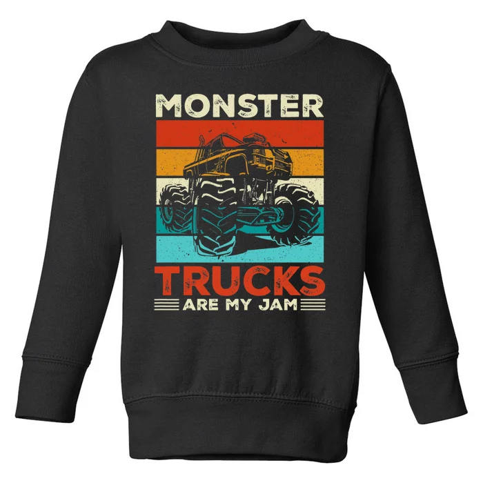 Toddler Monster Truck Are My Jam Costume Boys Girls Premium Toddler Sweatshirt