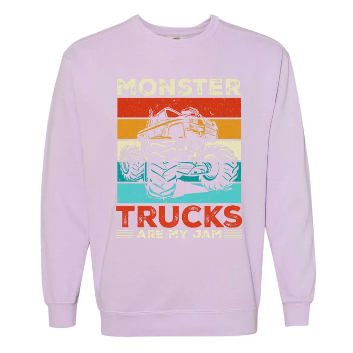 Toddler Monster Truck Are My Jam Costume Boys Girls Premium Garment-Dyed Sweatshirt