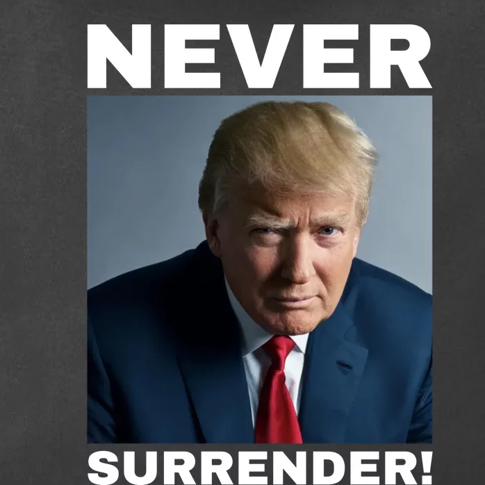 Trump never surrender 2024 Mugshot Zip Tote Bag