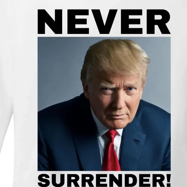 Trump never surrender 2024 Mugshot Womens CVC Long Sleeve Shirt