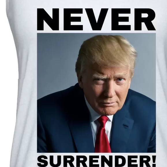 Trump never surrender 2024 Mugshot Ladies Essential Flowy Tank