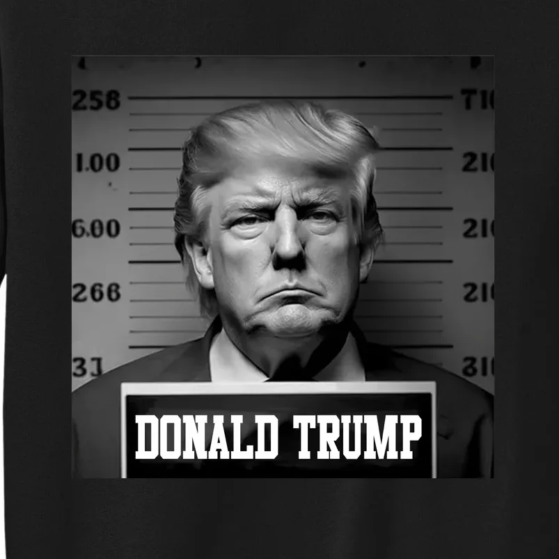 Trump Mugshot, Trump Mug Shot Tall Sweatshirt