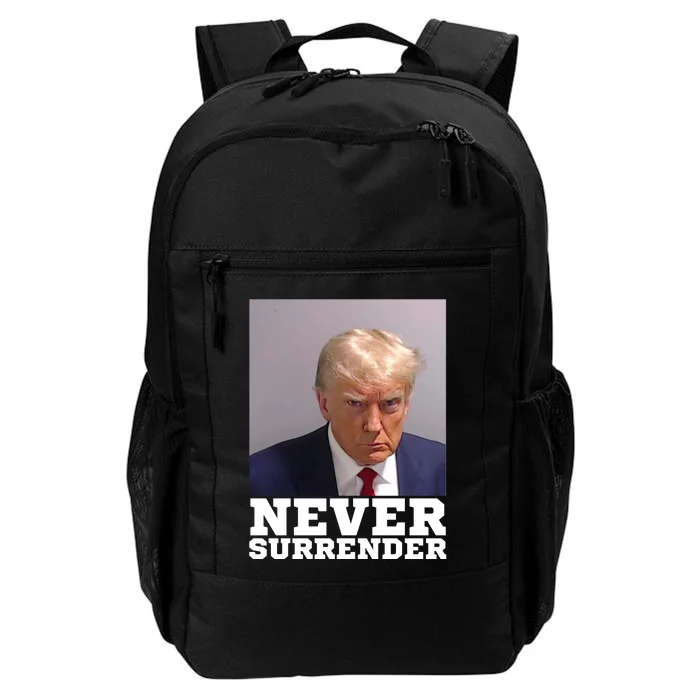 Trump never surrender 2024 Mugshot Daily Commute Backpack