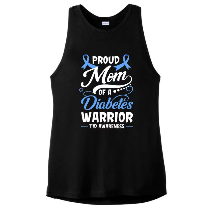 T1D Mom Type 1 Diabetes Awareness Gift Ladies Tri-Blend Wicking Tank