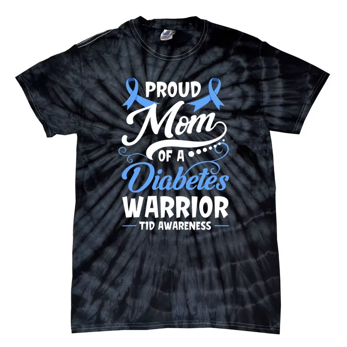 T1D Mom Type 1 Diabetes Awareness Gift Tie-Dye T-Shirt