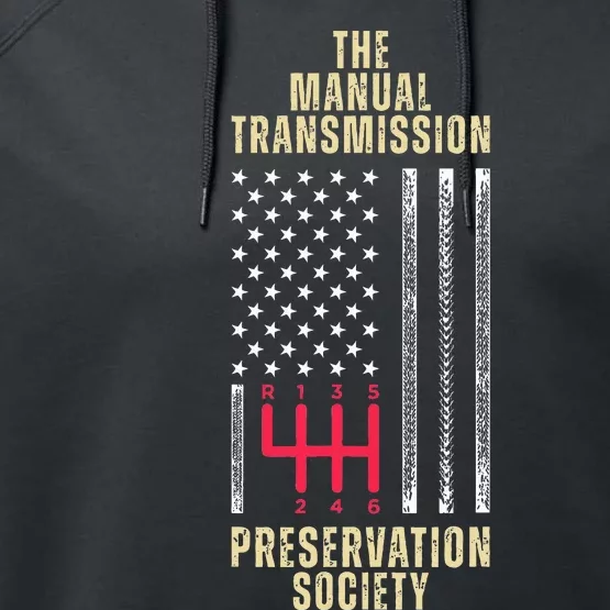 The Manual Transmission Preservation Society Stick Shift Performance Fleece Hoodie