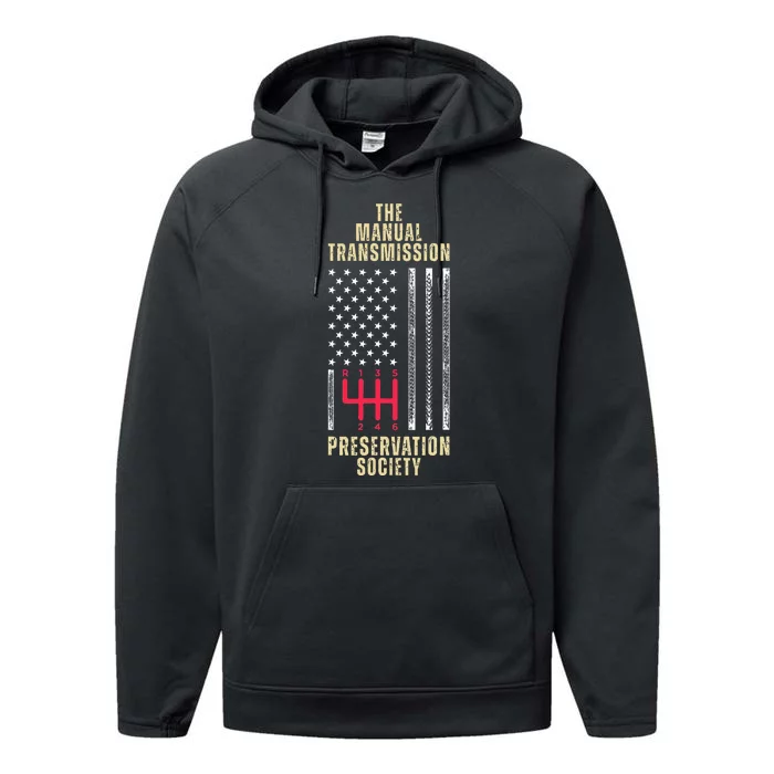 The Manual Transmission Preservation Society Stick Shift Performance Fleece Hoodie