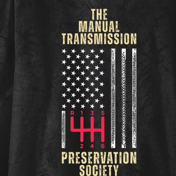 The Manual Transmission Preservation Society Stick Shift Hooded Wearable Blanket