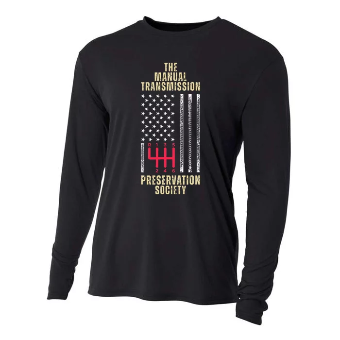 The Manual Transmission Preservation Society Stick Shift Cooling Performance Long Sleeve Crew