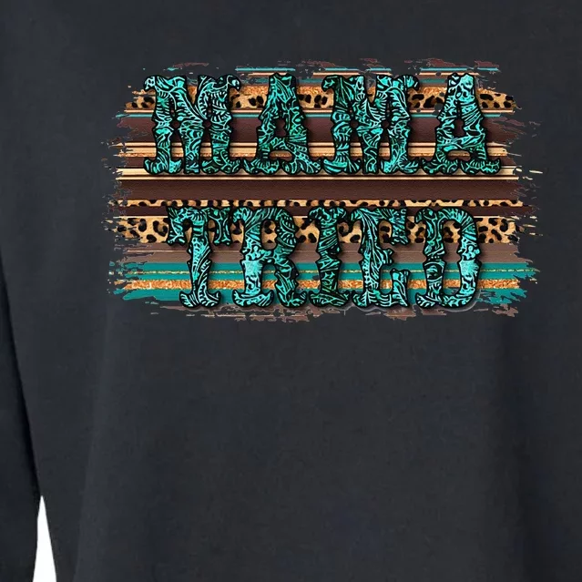 Turquoise Mama Tried Country Southern Rodeo Cowgirl Western Cropped Pullover Crew