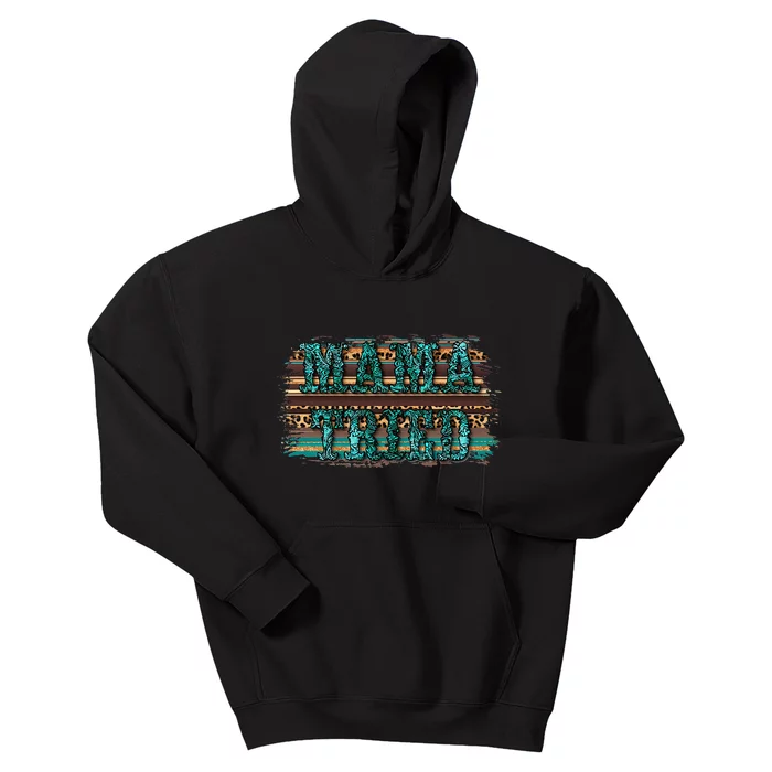 Turquoise Mama Tried Country Southern Rodeo Cowgirl Western Kids Hoodie