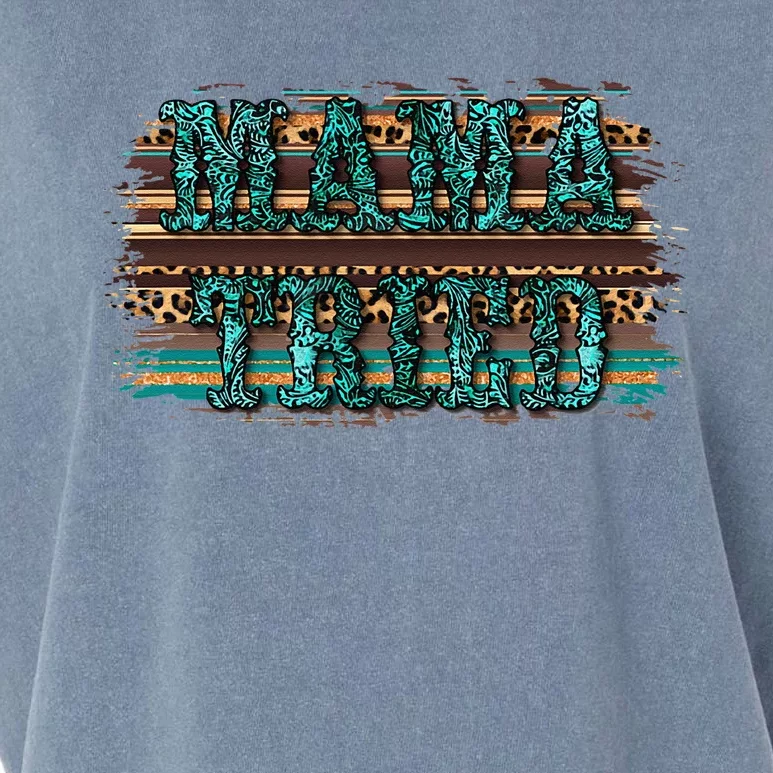 Turquoise Mama Tried Country Southern Rodeo Cowgirl Western Garment-Dyed Women's Muscle Tee