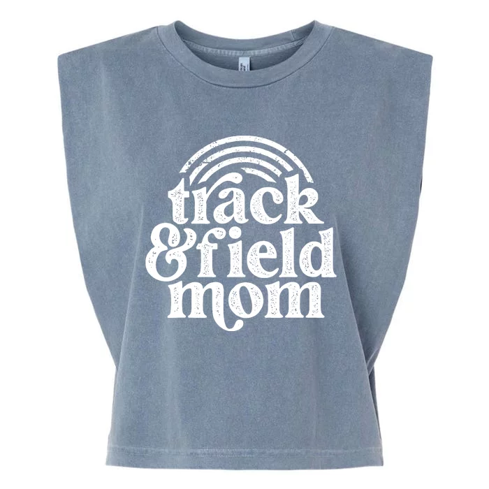 Track Mom Track And Field Mom Runner Running Mama Mother Garment-Dyed Women's Muscle Tee