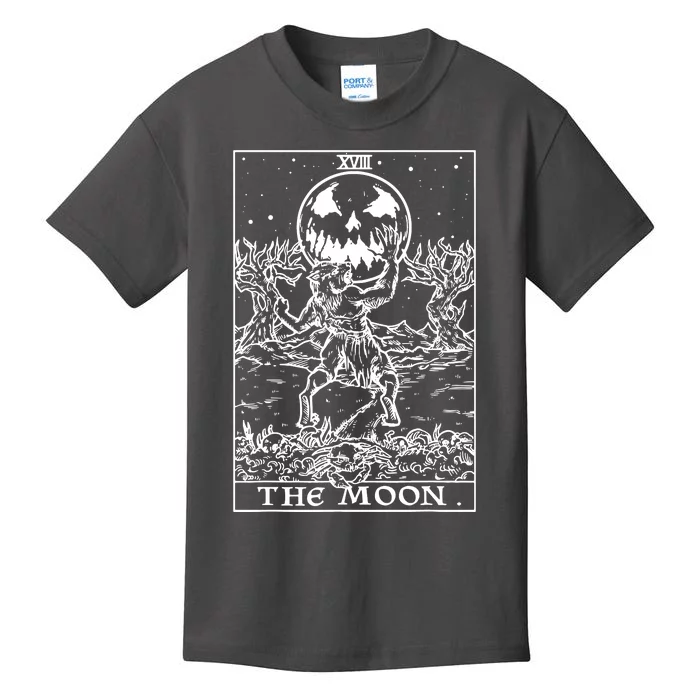 The Moon Tarot Card Werewolf Kids T-Shirt