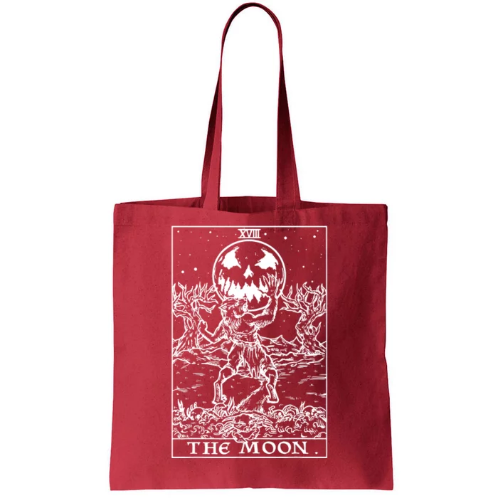 The Moon Tarot Card Werewolf Tote Bag