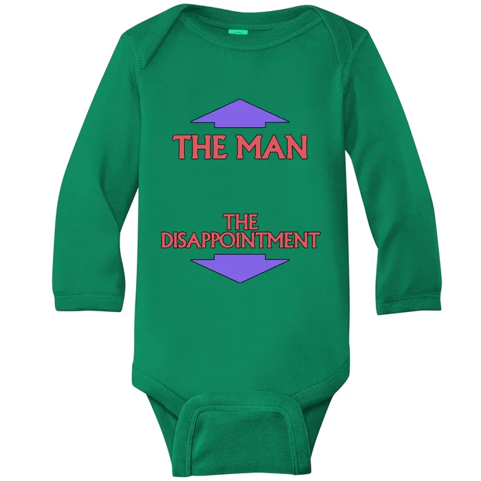 The Man The Disappointment Baby Long Sleeve Bodysuit