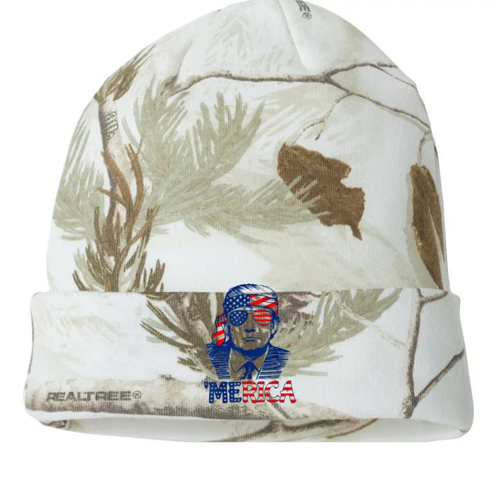 Trump Merica Trump 4th Of July American Flag Kati - 12in Camo Beanie