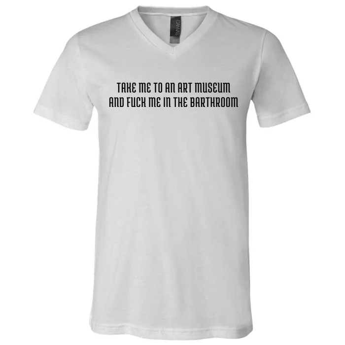 Take Me To An Art Museum And Fuck Me In The Barthroom V-Neck T-Shirt