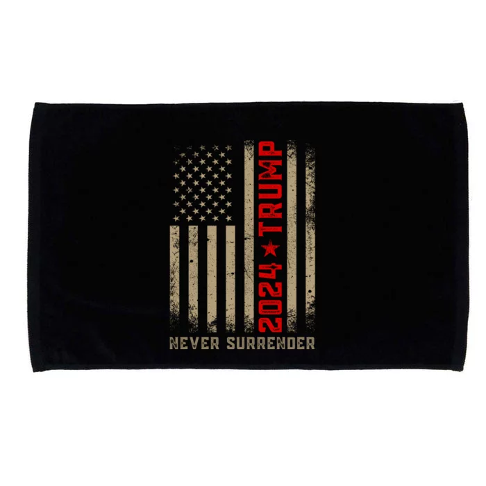 Trump never surrender 2024 Mugshot Microfiber Hand Towel