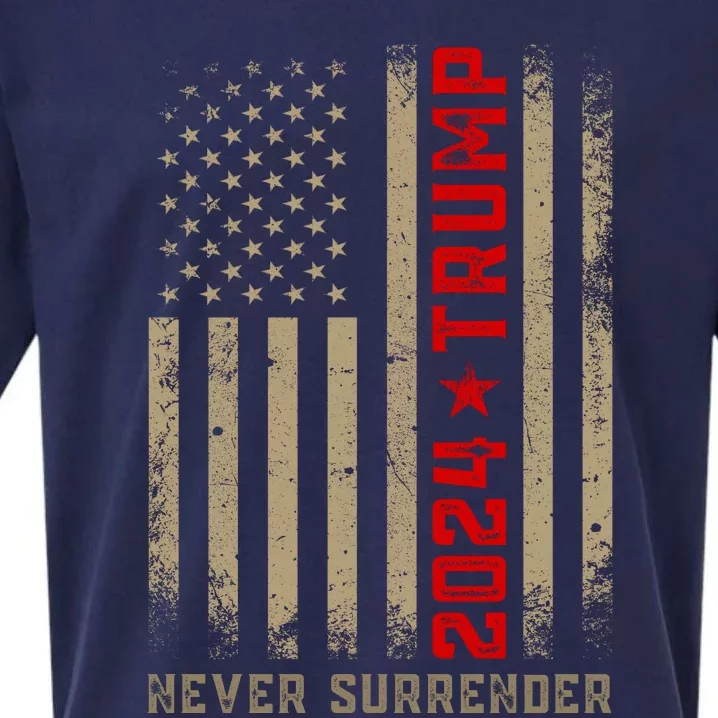 Trump never surrender 2024 Mugshot Sueded Cloud Jersey T-Shirt