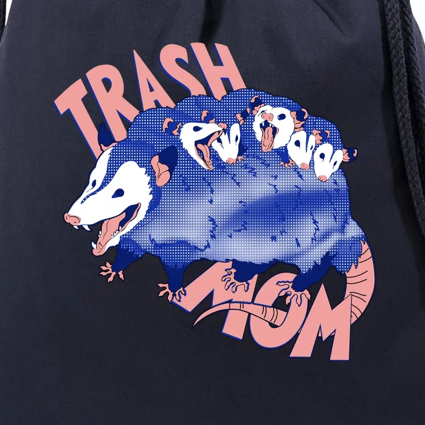 Trash Mom Trash Panda Racoon Meme Drawstring Bag