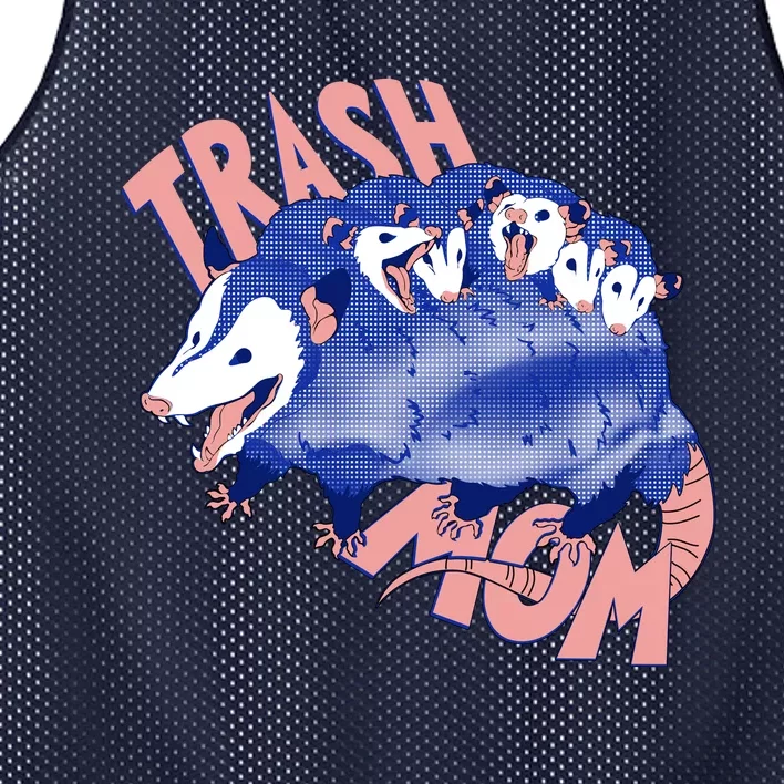 Trash Mom Trash Panda Racoon Meme Mesh Reversible Basketball Jersey Tank