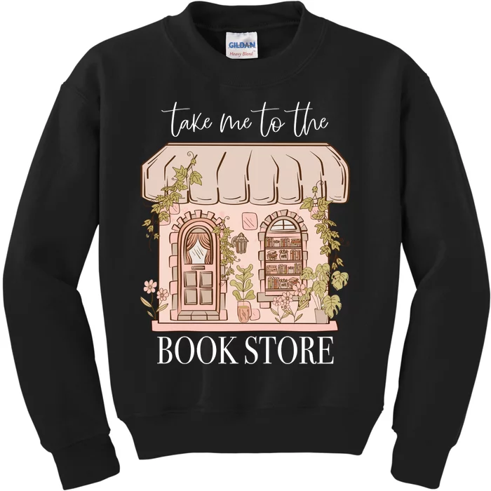 Take Me To The Book Store Kids Sweatshirt